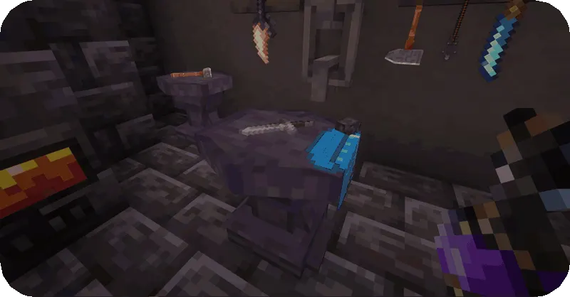 Pouring a dissolving potion to reset the anvil state