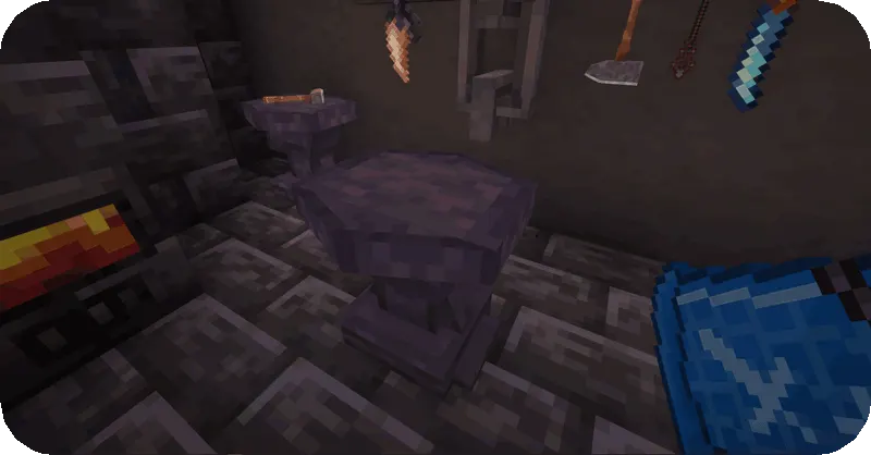 Writing a blueprint onto the anvil