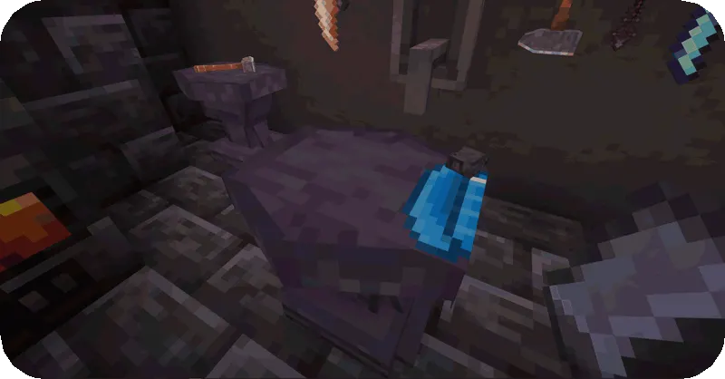 Placing ingredients on the anvil